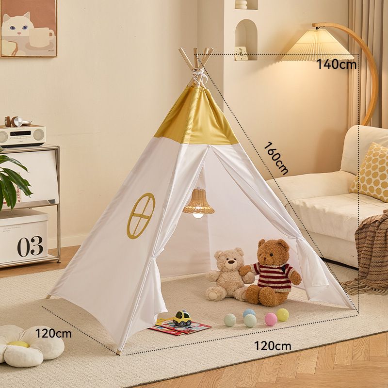 Sennl Triangle Tent With Window（White-Yellow）