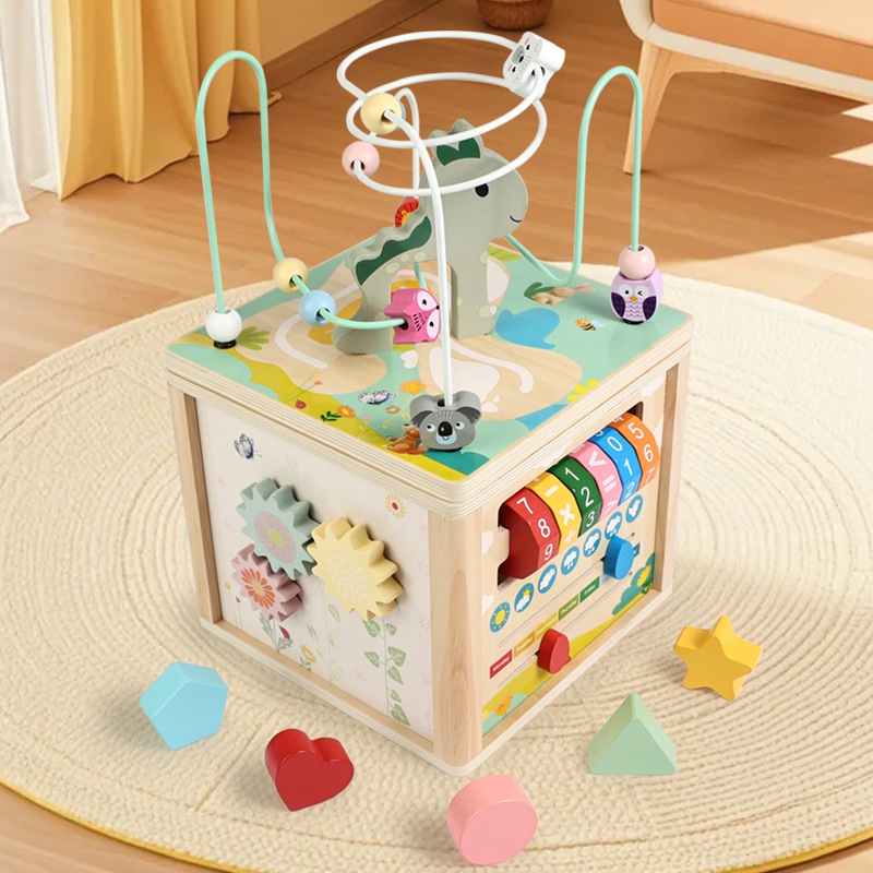 Montessori sensory early education multifunctional rotation around the pearl treasure tree