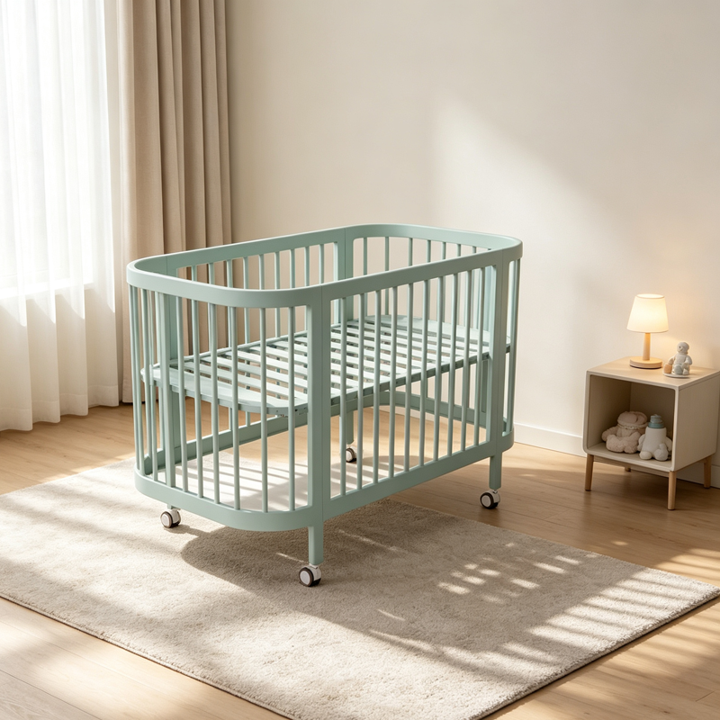Montessori sensory oval crib（Green）
