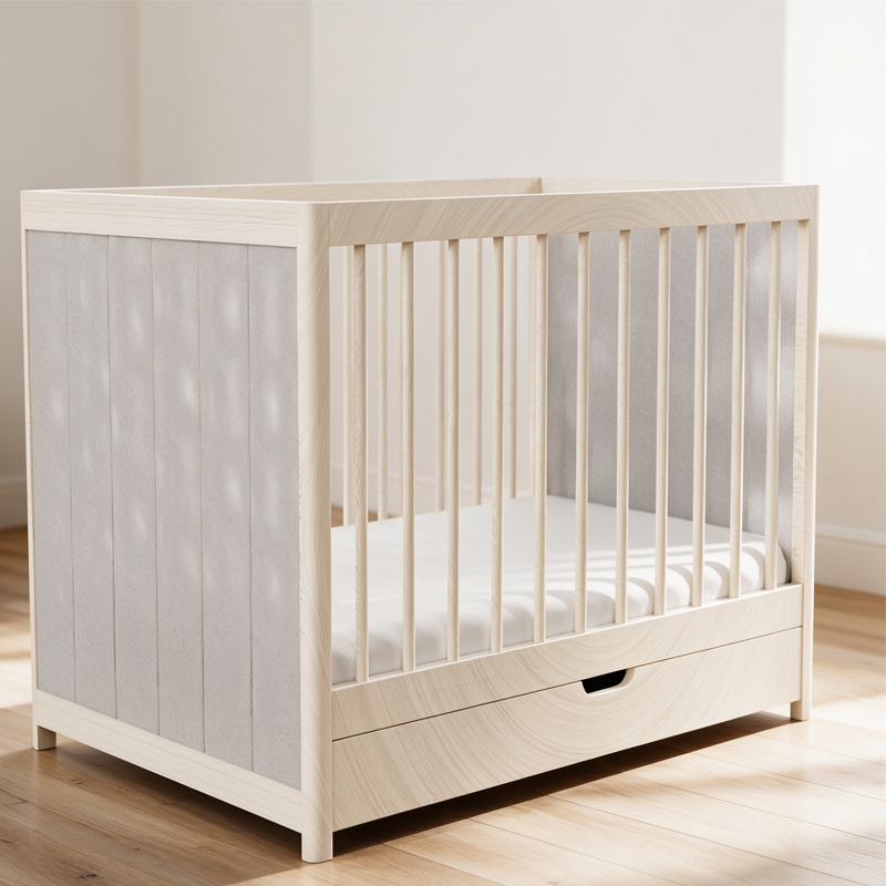 Montessori sensory rectangular crib（White）